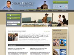 Верстка главной страницы сайта Chris Perone