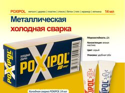 Дизайн картки товару для маркетплейсу: Холодне зварювання POXIPOL