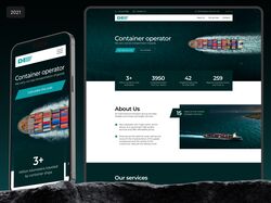 Дизайн одностраничного сайта в Figma для логистической компании