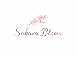 Логотипы эстетичного кафе "Sakura Bloom"
