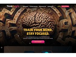 Thinkforge - дизайн лэндинга платформы с играми-головоломками