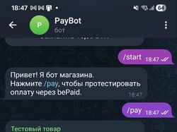 Разработка Telegram-бота с интеграцией платежной системы bePaid