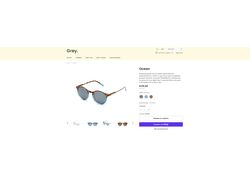 Eyewear E-commerce Product Page