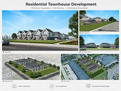Residential Townhouse Development — 3D Exterior Visualization & Site P