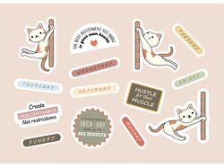 Mascot Stickers GymCat