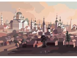 Картина А.В.Ступина Вид Арзамаса Картина А.В.Ступина Вид Арзамаса