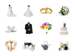 Набор иконок для сайта «Свадебный вальс»