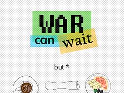 Серия скетчей-плакатов "War can wait"
