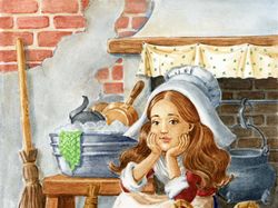 Золушка (акварель)
