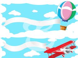 Воздушный шар и самолет