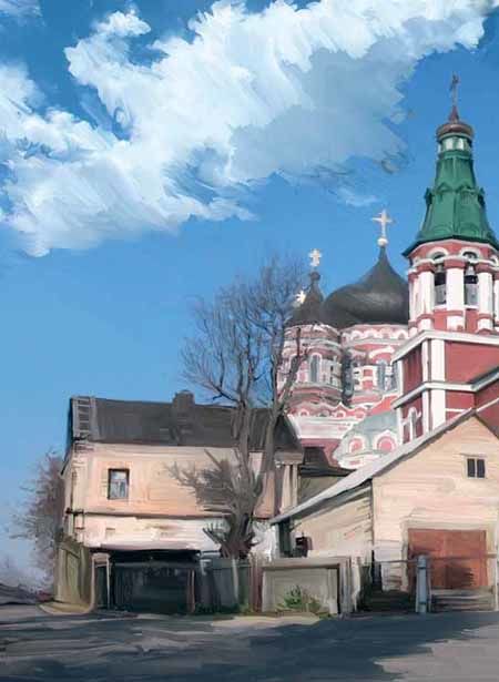 Церковь в Феовании, пейзаж.jpg