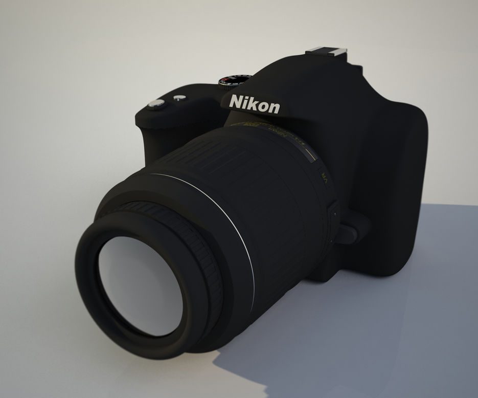 3D модель фотоаппарата nikon d3000.jpg