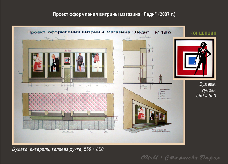 Дизайн проект оформления витрины магазина