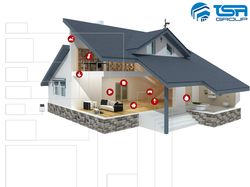 3d иллюстрация системы умный дом