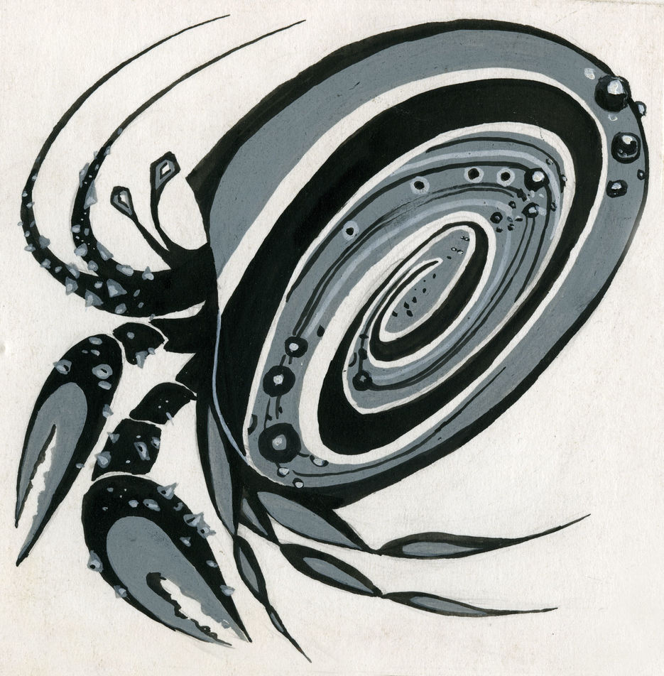 "рак-отшельник"  (гуашь, кисть).jpg