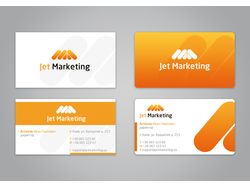 Логотип и визитки для компании JetMarketing