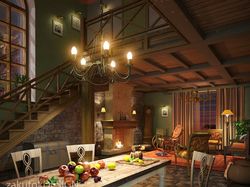 Интерьер гостиной в стиле - Grange