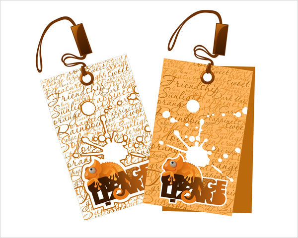 Бирки для одежды "оранжевая Ящерица".jpg