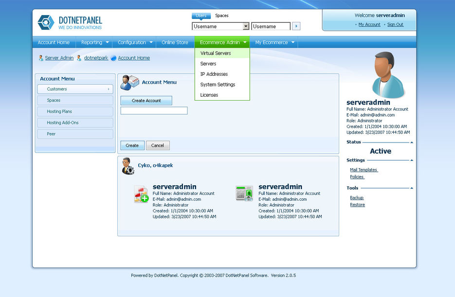 dotnetpanel Control Panel.jpg