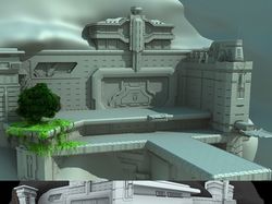 Hi-poly Concept: Laboratory island