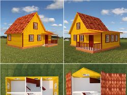 Моделирование домов из бруса для сайта.