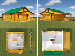 Моделирование домов из бруса для сайта.