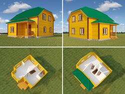 Моделирование домов из бруса для сайта