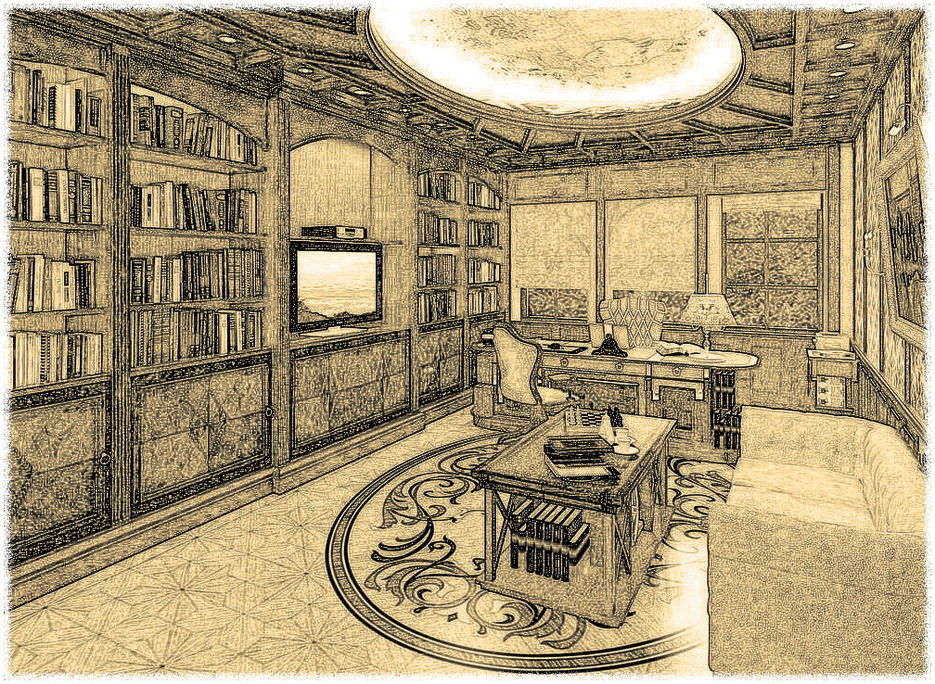 Кабинет вид №2 (стилизация под гравюру).jpg