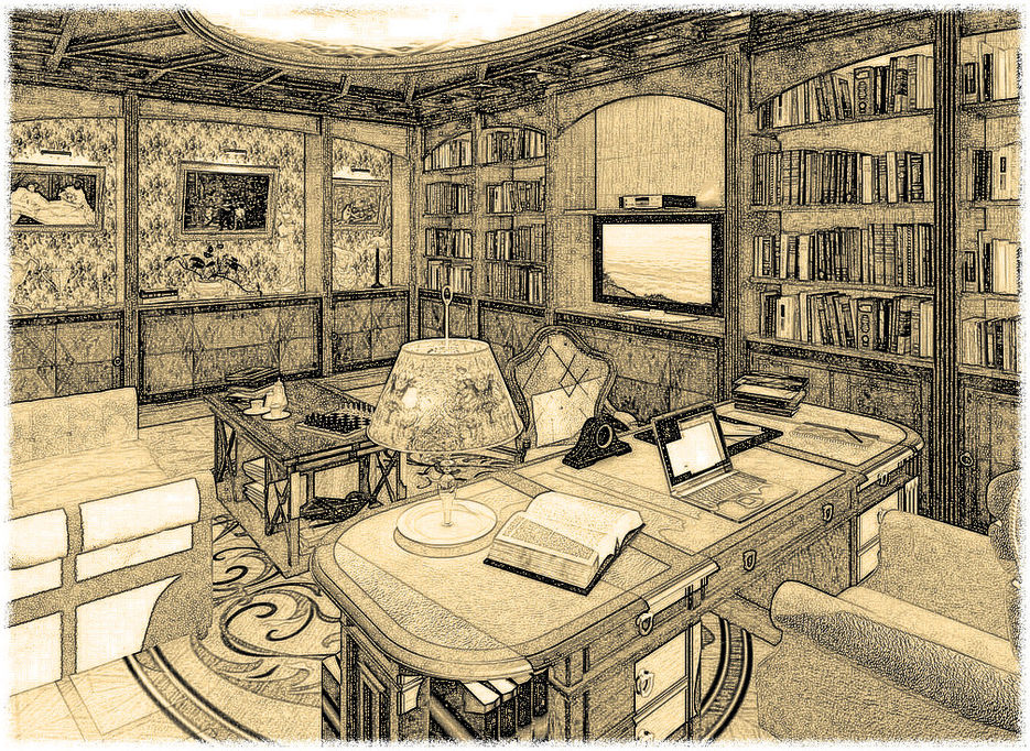 Кабинет, вид №1 (стилизация под гравюру).jpg