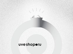 UVEshop logo. Белое золото.
