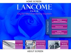 Ipad offline web application for Lancome