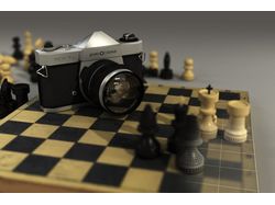 Шахматы и камера в 3d