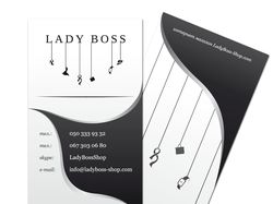 Визитки интернет-магазина одежды Lady Boss Shop