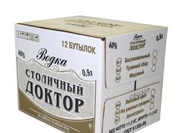 упаковочный короб для водки "Столичный доктор"