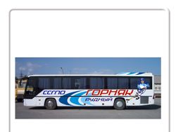 Оформление автобуса хоккейной команды