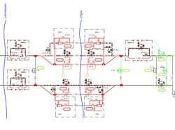 Чертеж схема газопровода оцифровка