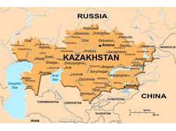 Псевдо 3D карта Казахстана