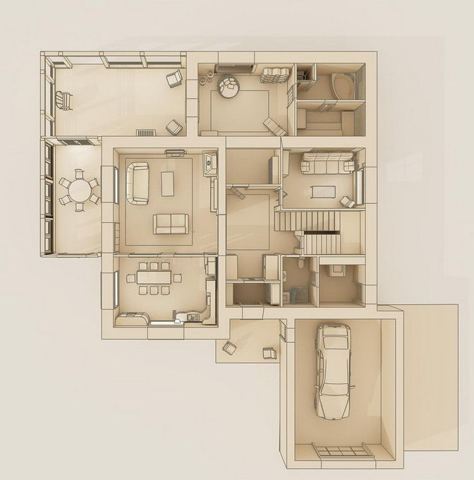 План расстановки мебели в 3д-модели этажа дома.jpg