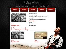 Дизайн сайта-портфолио музыканта Oleg Smirnov