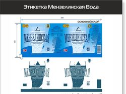 Этикетка Мензелинская Вода-