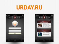 Интерфейс приложения портала Urday.ru на iPhone