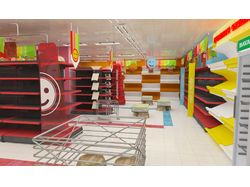 Mars Supermarket branding and interior planning