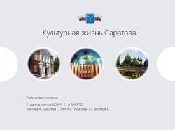 Культурная жизнь Саратова.