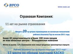 Рекламный бланк для СК "ВУСО"
