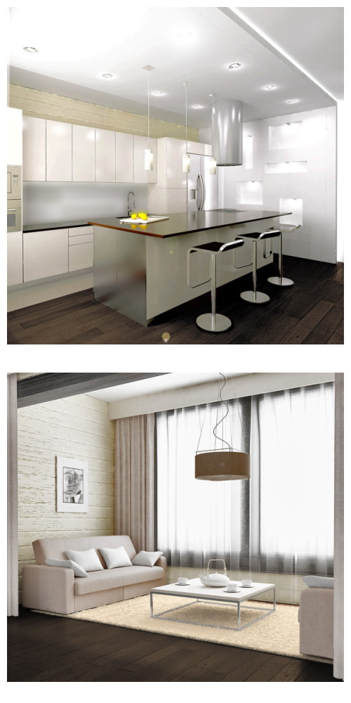 Кухня и чайная комната в доме из бруса.jpg