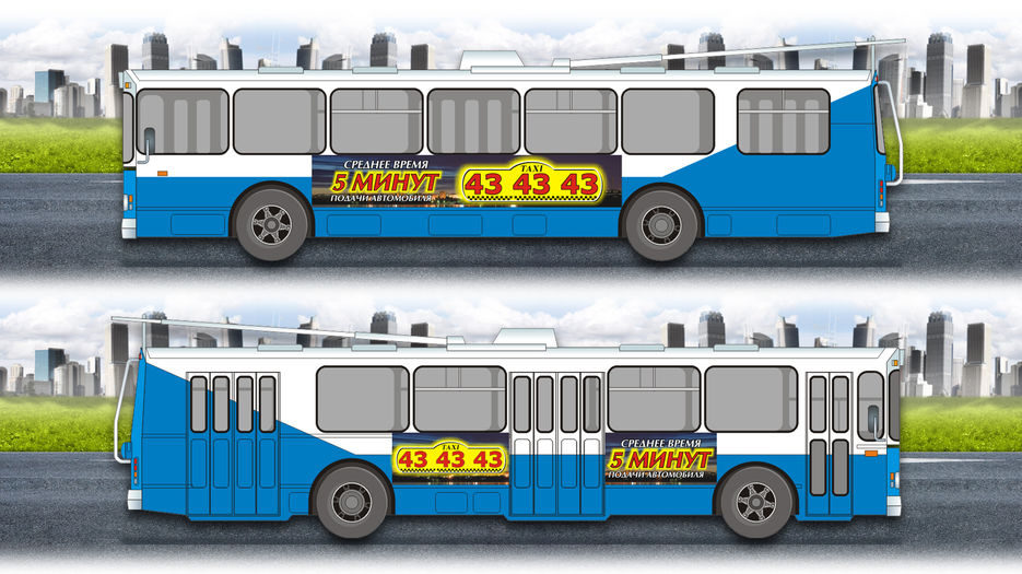 Стикеры на троллейбус "Такси 43-43-43".jpg