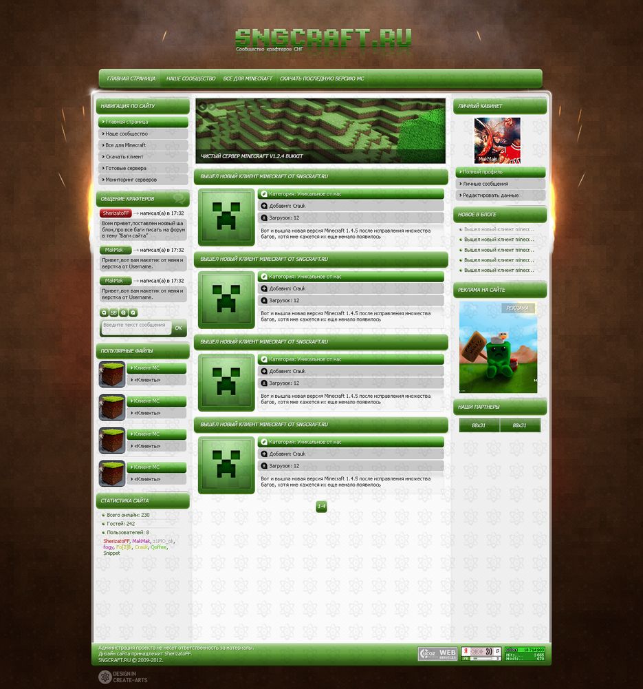 Верстка макета SNGCraft.ru.png