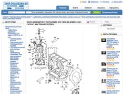 Заполнение клубного магазина shop.polosedan.ru